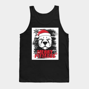 'Merry Pitmas' Funny Christmas Pitbull Tank Top